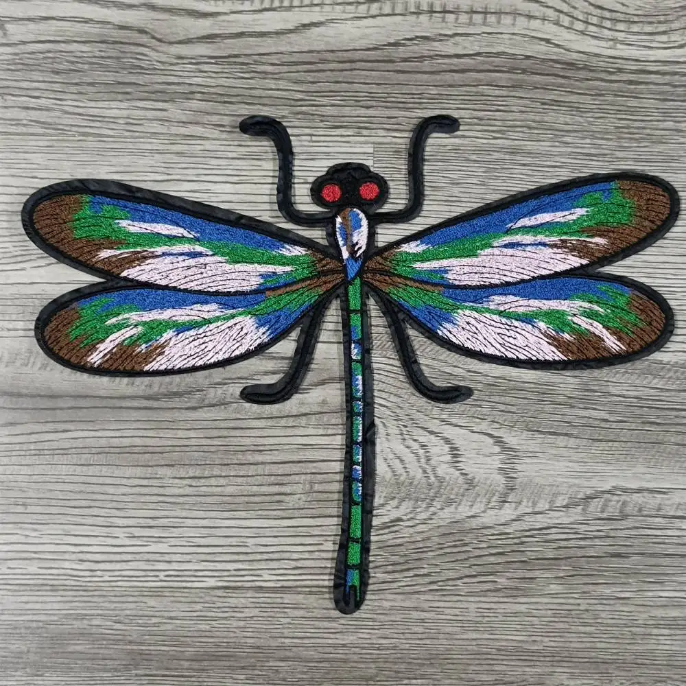Аксессуар большой вышивкой Стрекозы с животным принтом Утепленные патчи для
