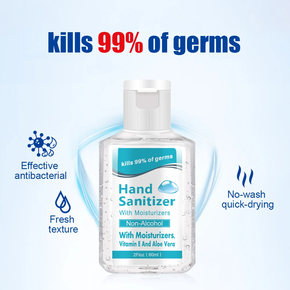 Одноразовый дезинфицирующее средство для рук без алкоголя с содержанием 75% 60 мл