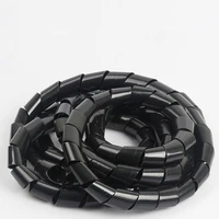 whiteblack spiral pipe coil organising wire sheath tube pe 4mm 20mm cable harness hose wound