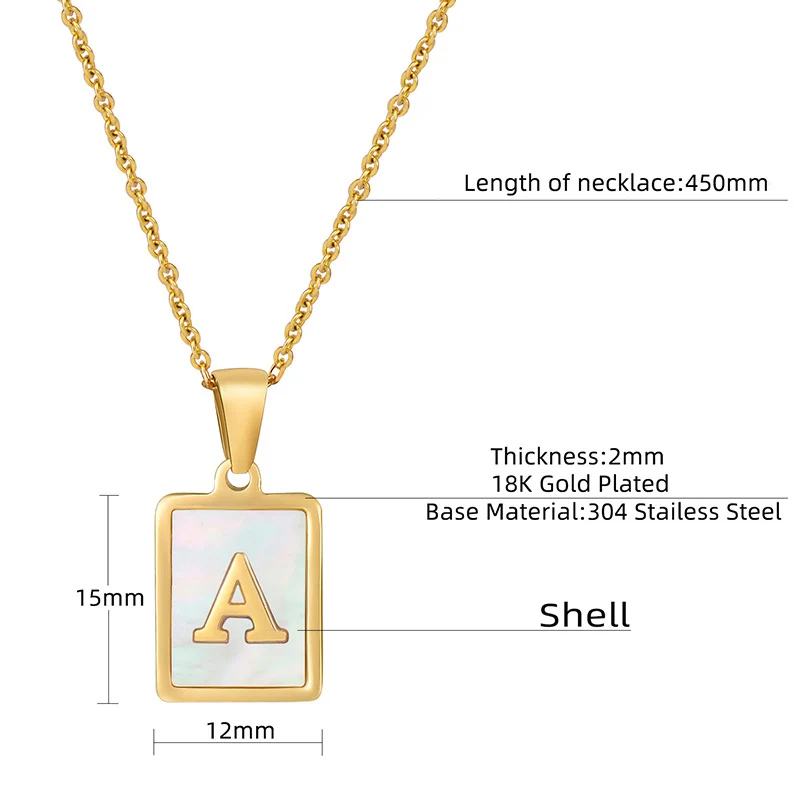 

Top Quality Stainless Steel Initial Letter Necklace Gold 26 Letters Charm Necklaces Personality Alphabet Pendants Jewelry Gift