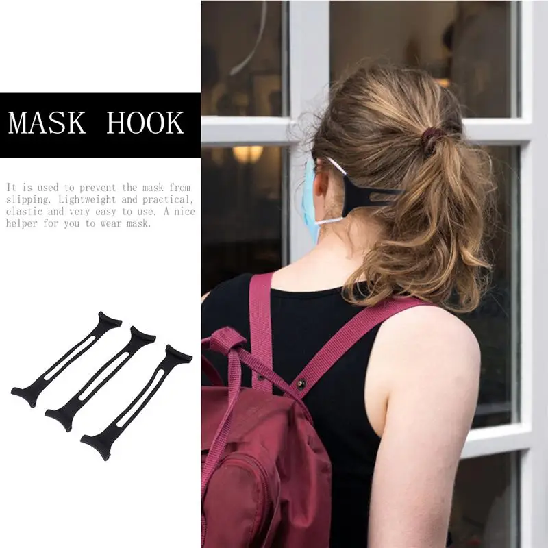 

3 Pcs Silicone Mask Extension Buckle Mask Ropes Hook Practical Mask Extender