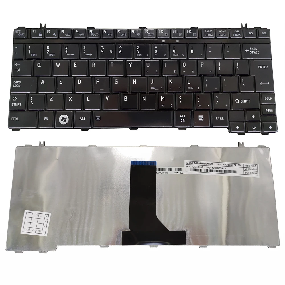 

OVY UI keyboard for Toshiba Satellite U500 U505 M800 M832 M900 U400 U405 English black MP 08H56U46528 Replacement Keyboards new