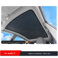 2021 new sunshade car sun visor rear front sun shade for tesla model y accessories car shade net roof skylight shades protector