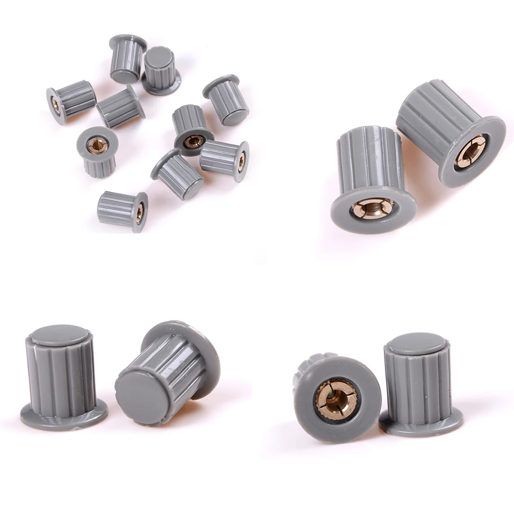 ZLinKJ 10 Pcs 4mm Shaft Insert Dia Brass Tone Core Potentiometer Control Knobs | Обустройство дома