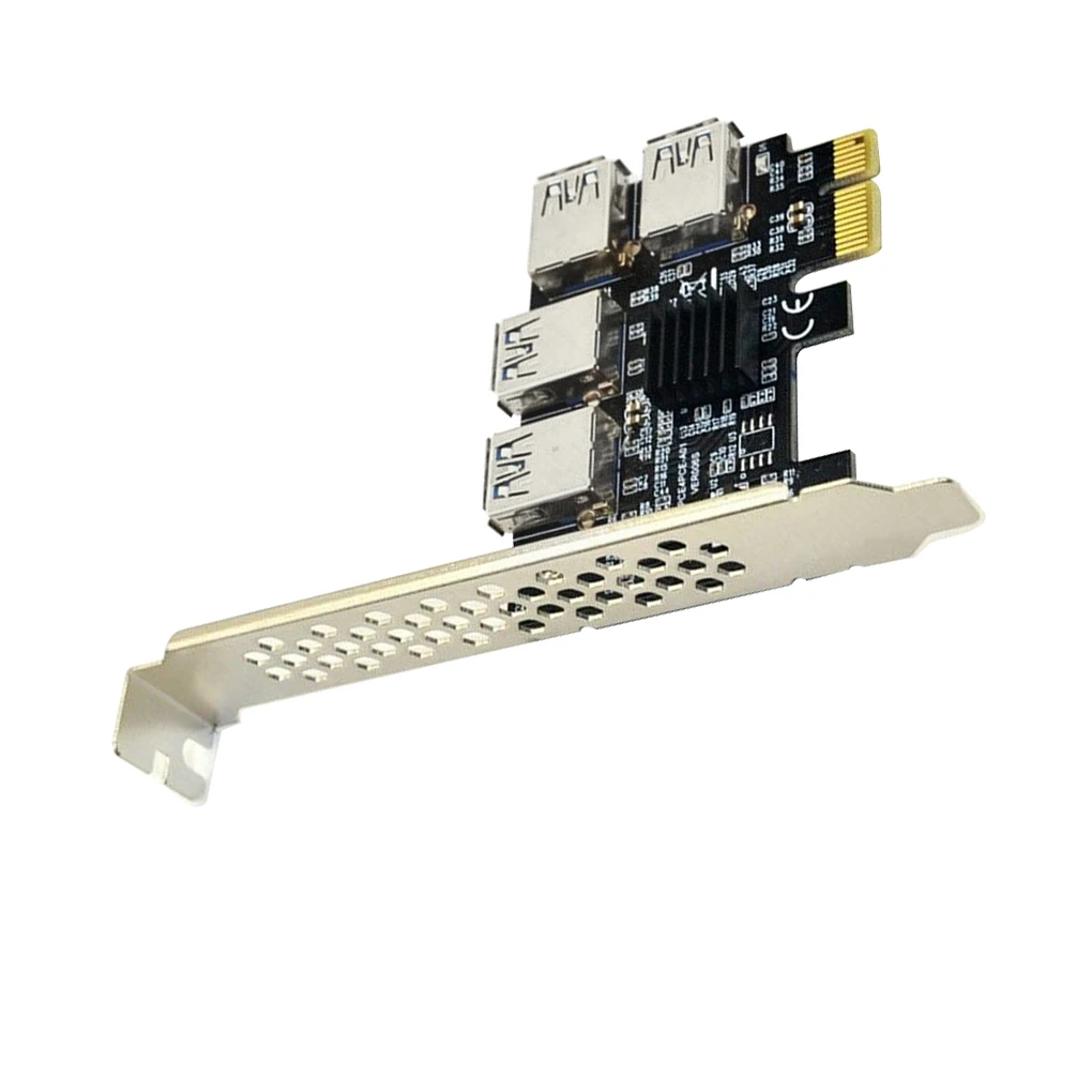 

PCI-E 1 to 4 PCI-E Express Exender Card USB Board Home Computer Desktop PC Adapter Component Electric Accessories