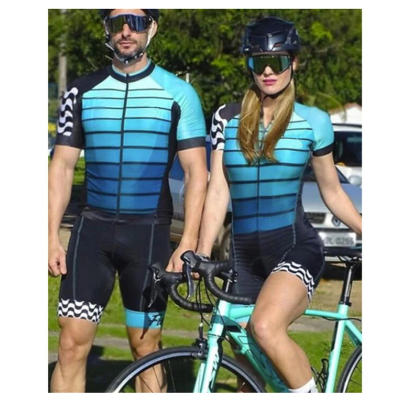 

2021 Women's Triathlon Short Sleeve Cycling Jersey Sets Skinsuit Maillot Ropa Ciclismo Bicycle Jersey Bike Clothes Go Jumpsuit
