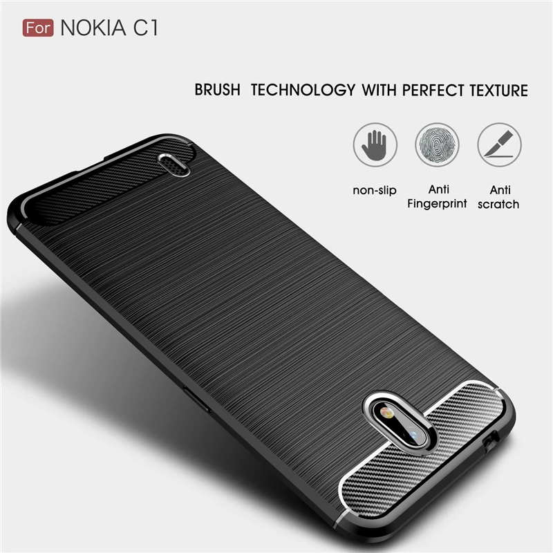 

For Nokia C1 Case Shell Business Soft TPU Fundas Rubber Protective Phone Case For Nokia C1 Cover For Nokia C1