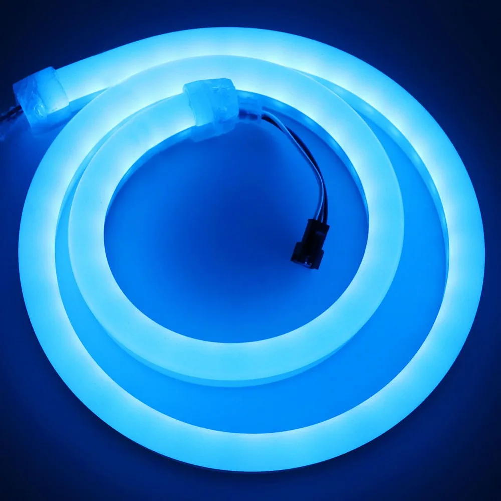 WS2811 Фул Цвет RGB Светодиодные ленты светильник DC12V/24 V 1903IC Гибкая RGB светодиодный неоновый адресуемых пикселей светильник 20 пикселей Водонепроницаемый светодиодный лента