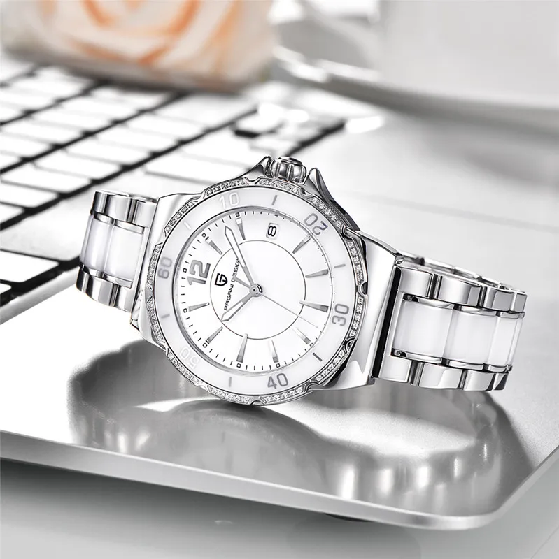 PAGANI DESIGN Ladies Dress Quartz Watches Relogio Feminino Diamond Gorgeous Analog Display Ceramic Wristwatch Women Reloj Mujer enlarge