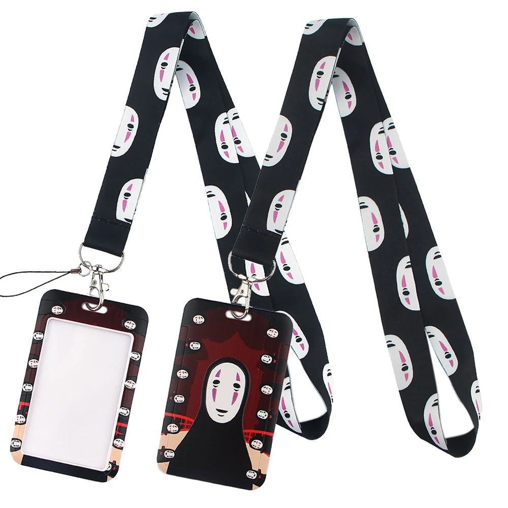 

LT396 Japanese Anime Lanyard Credit Card ID Badge Holder Key Ring Student woman Travel Bank Bus Business Card Cover Keychain