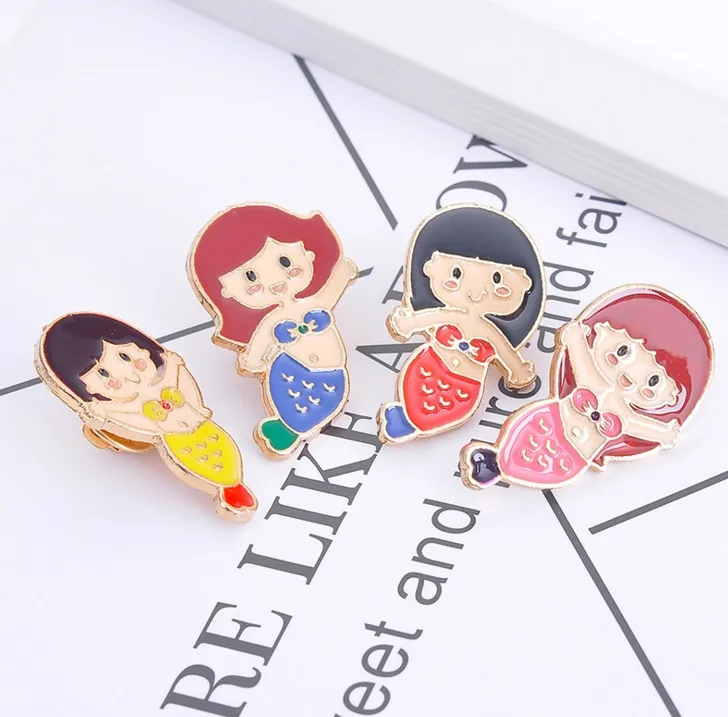 1 шт. Лидер продаж блестящая коллекция булавок животное Русалка оригами игра