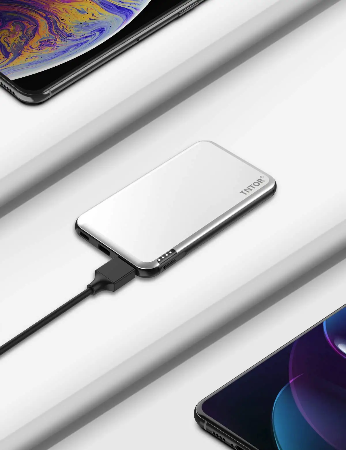Портативное зарядное устройство 10000 мА/ч портативное USB-C PD &amp QC 3 0 Ультра тонкий