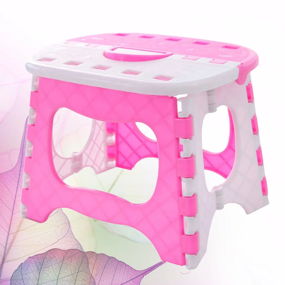 

1pc Small Foldable Stool Stool Portable Creative Lightweight Stool for Bathromm Outdoor Home (Random Color)