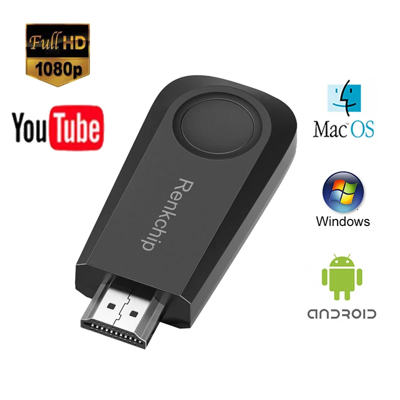 Wireless HDMI-compatilbe mirascreen WIFI TV Stick Screen Sharing dongle screen anycast 1080P Same Screen Device for PC tablet TV