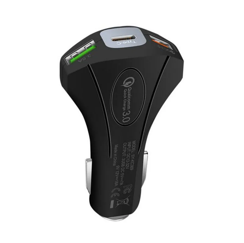 Быстрое зарядное устройство 3 0 type c автомобильное адаптер 7A QC3.0 Turbo Быстрая