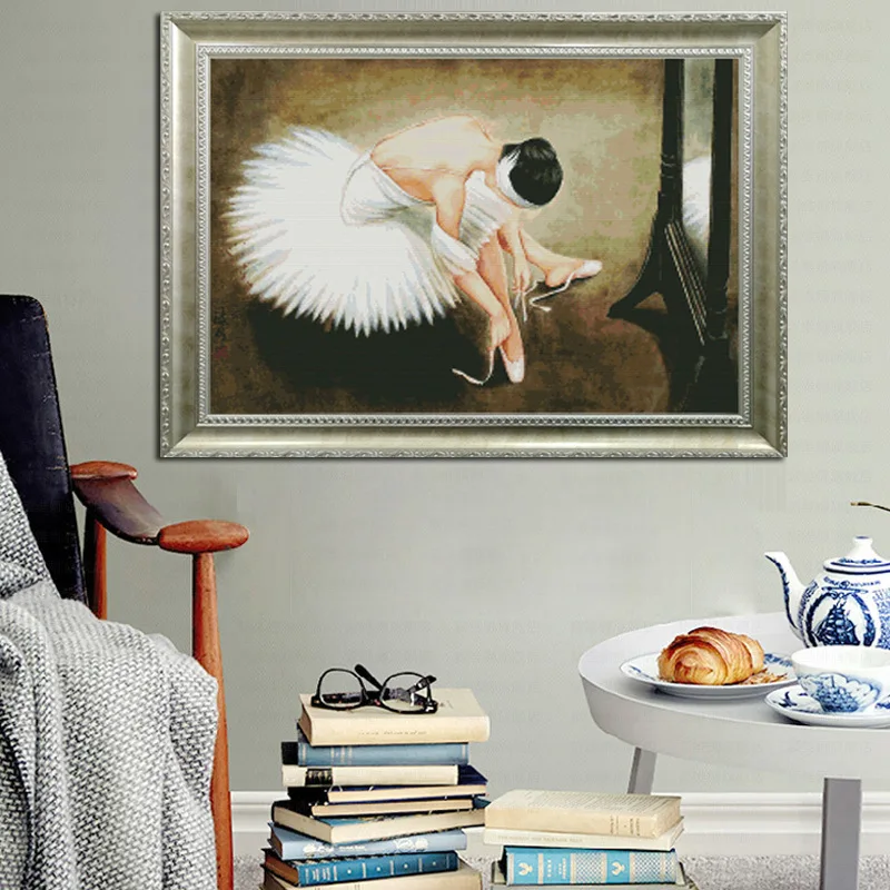 Набор для вышивки балетом белым ангелом DMC крестиком китайского производства|cross