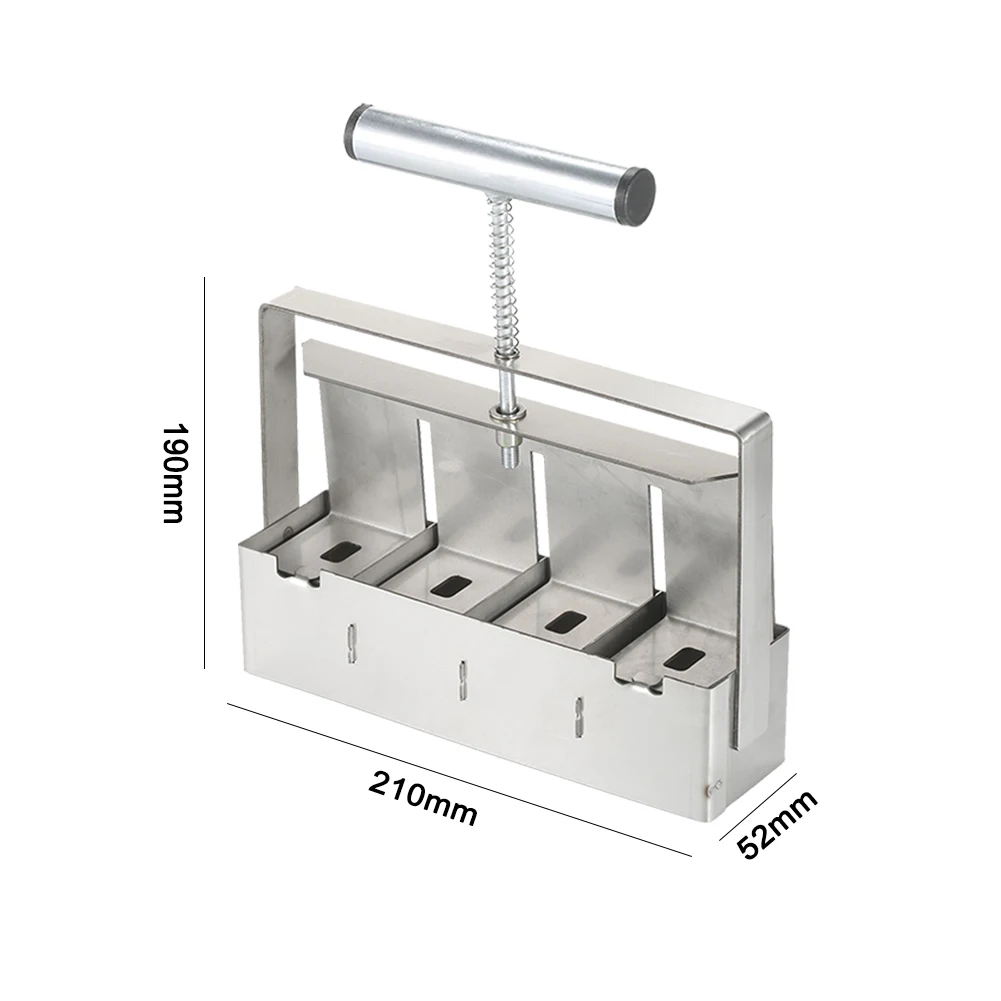 

Jardin Stainless Steel Manual Quad Soil Blocker with Comfort-Grip Handle Create 2" Soil Block for Seedlings Cuttings Greenhouses