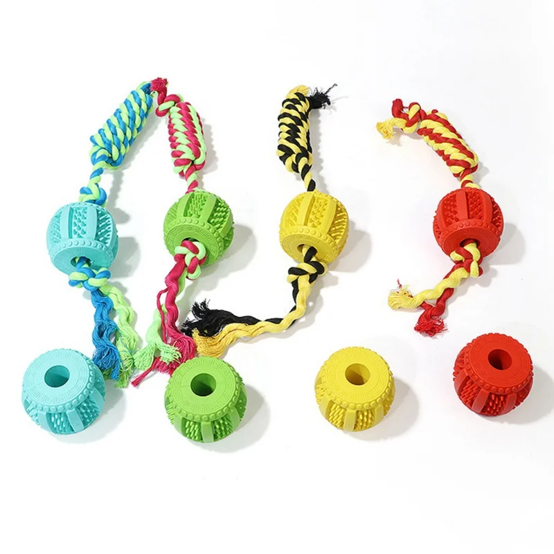 Pet Dogs Интерактивная резина для жевания игрушки через веревку устойчивая к укусам