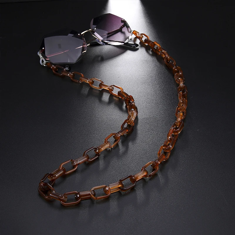 

Solid Color Acrylic Chain for Face Mask Necklace Glasses Chain Sunglasses Straps Mask Lanyards Women Men Neck Chains Holder