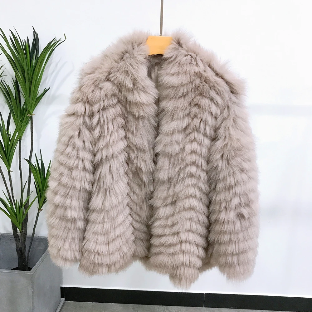 Женская Шуба из лисьего меха в канадском стиле зимняя шуба 2021 | одежда