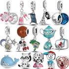 Набор для оказания первой помощи из настоящего серебра 100% пробы, бусины подходят для оригинальных браслетов и браслетов pandora, модные ювелирные изделия для рукоделия, 925