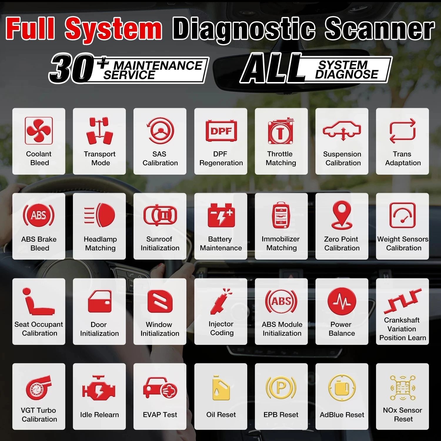 

LAUNCH X431 PAD V 10.1' Car Diagnostic Tool OBD2 Full System Scanner ECU Online programming J2534 DolP Active Test 30+ Reset