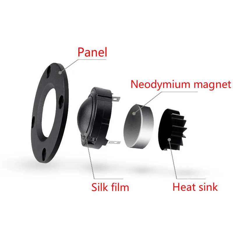 Hi-Fi твитер Динамик 1 дюйм тройной громкоговоритель 6ohm 30 Вт Мягкий купол шелковая