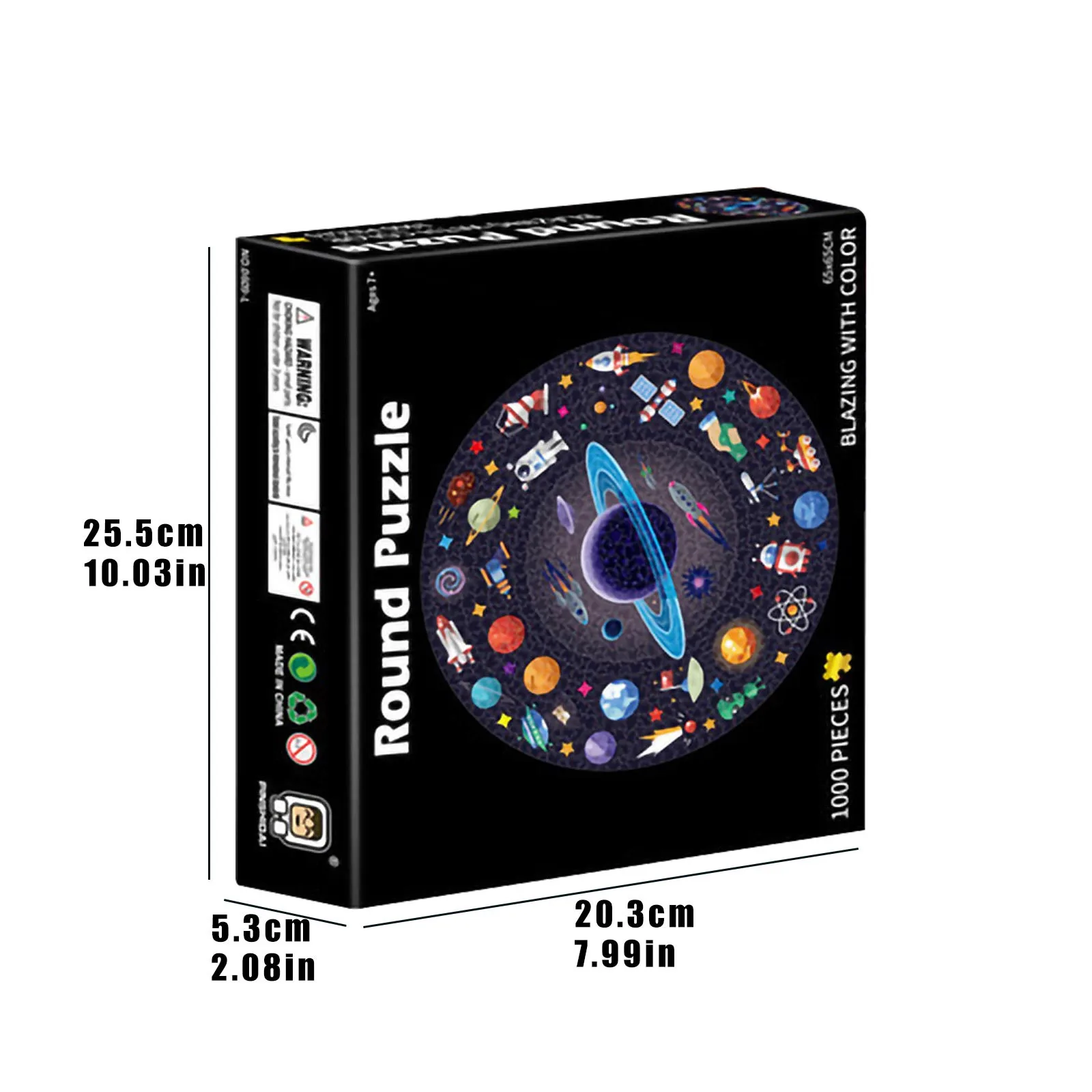 

Adult Children's Educational Toys 1000 Pieces of Round Paper Animal Geospatial Jigsaw Puzzle Creative Birthday Gift with Cartons