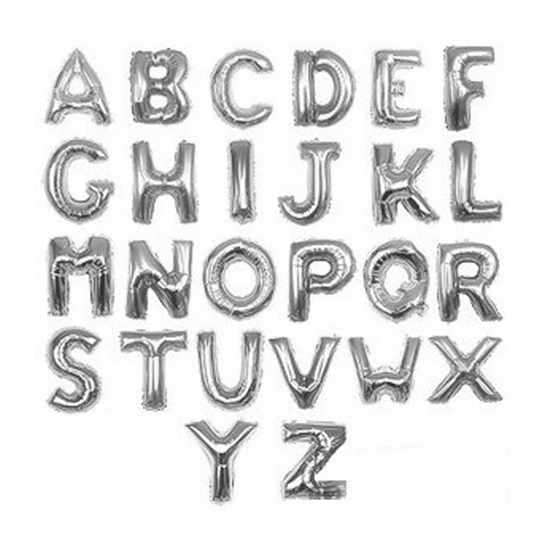 40 дюймов Большой Алфавит A-Z золотые Серебристые шары с днем рождения свадебное