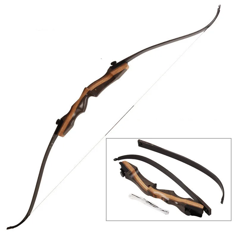 

62inch 20-50lbs Archery Recurve Bow Hunting Handle Lamination Limbs RH Takedown Bow Outdoor Shooting Accessories