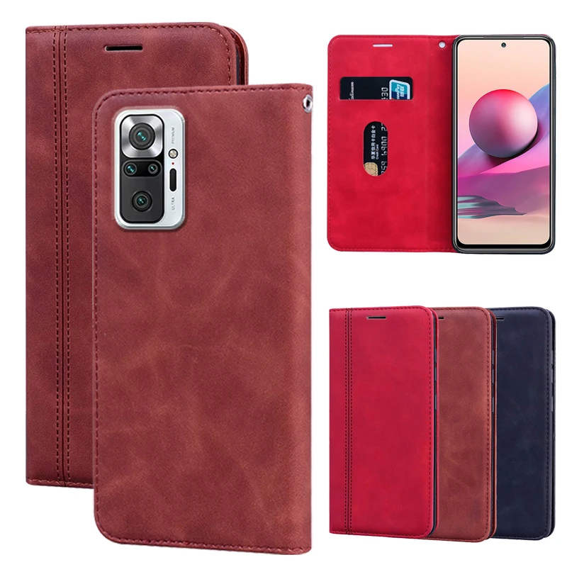 

Case For Xiaomi Redmi Note 10 Pro Max Global Funda Flip Cover Leather Wallet Capa For Redmi Note 10s чехол Phone Protector Shell