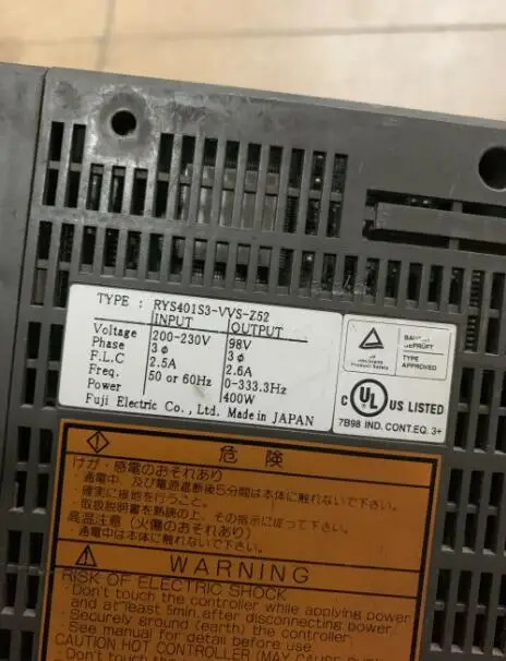 

Servo driver RYS401S3-VVS-Z52 , used ,90% appearence new , 3 months warranty , in stock