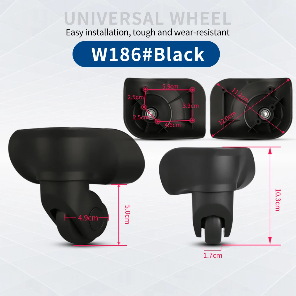 TANGYIPIN W186 Password suitcases wheel parts trolley case luggage repair accessories universal wheel replacement rubber caster