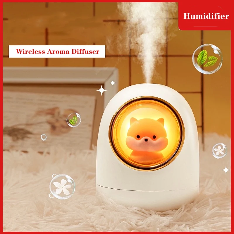 

Увлажнитель воздуха 350 мл с функциями диффузор, USB, генератор тумана, очиститель воздуха, ночники, для спальни