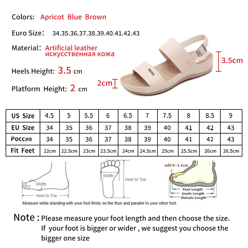 

CEVABULE Women Female Sandals slippers Sandals 2021 Casual Sandals Women Summer Metal Buckle Thick-soled Pregnant Women YSK