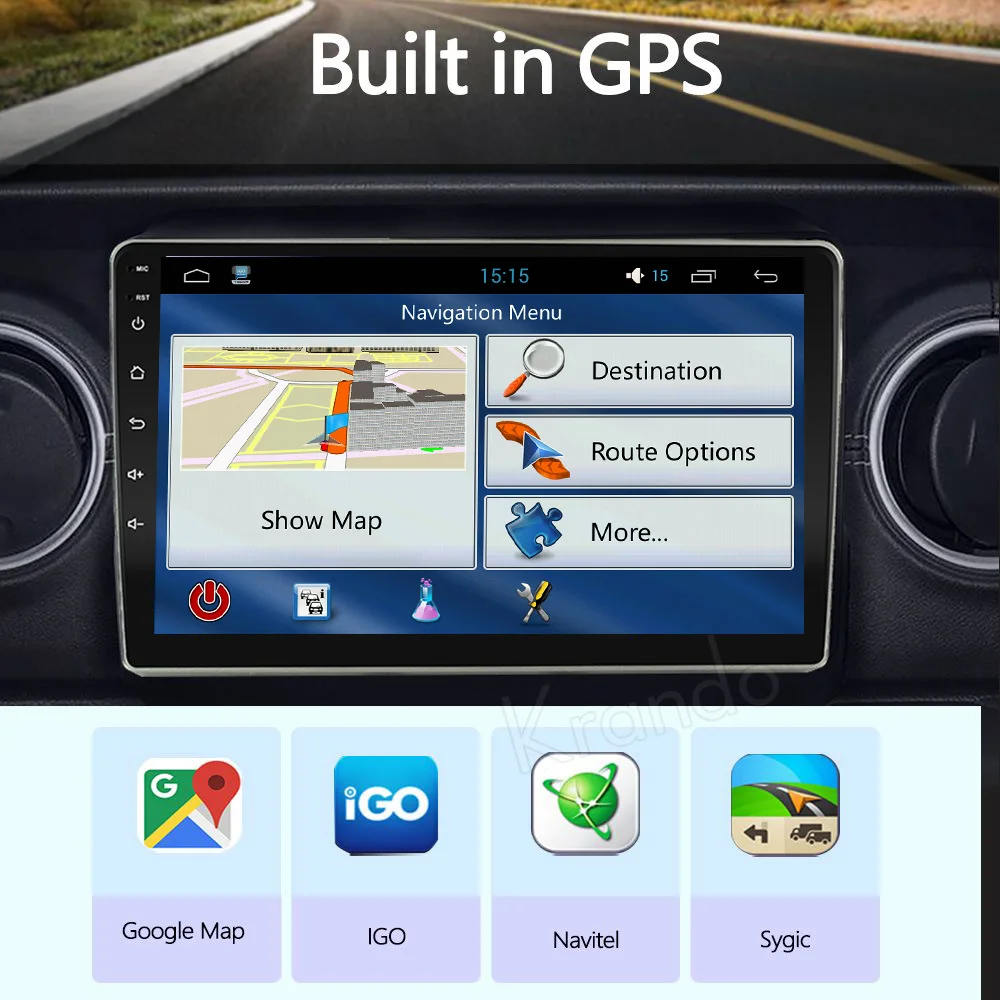 Автомобильный мультимедийный радиоприемник Krando Android 10 0 9 дюймов IPS Full Touch для Jeep