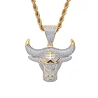 Изысканное модное ожерелье Стразы с подвеской в виде головы коровы Сверкающее высококачественное металлическое позолоченное ожерелье