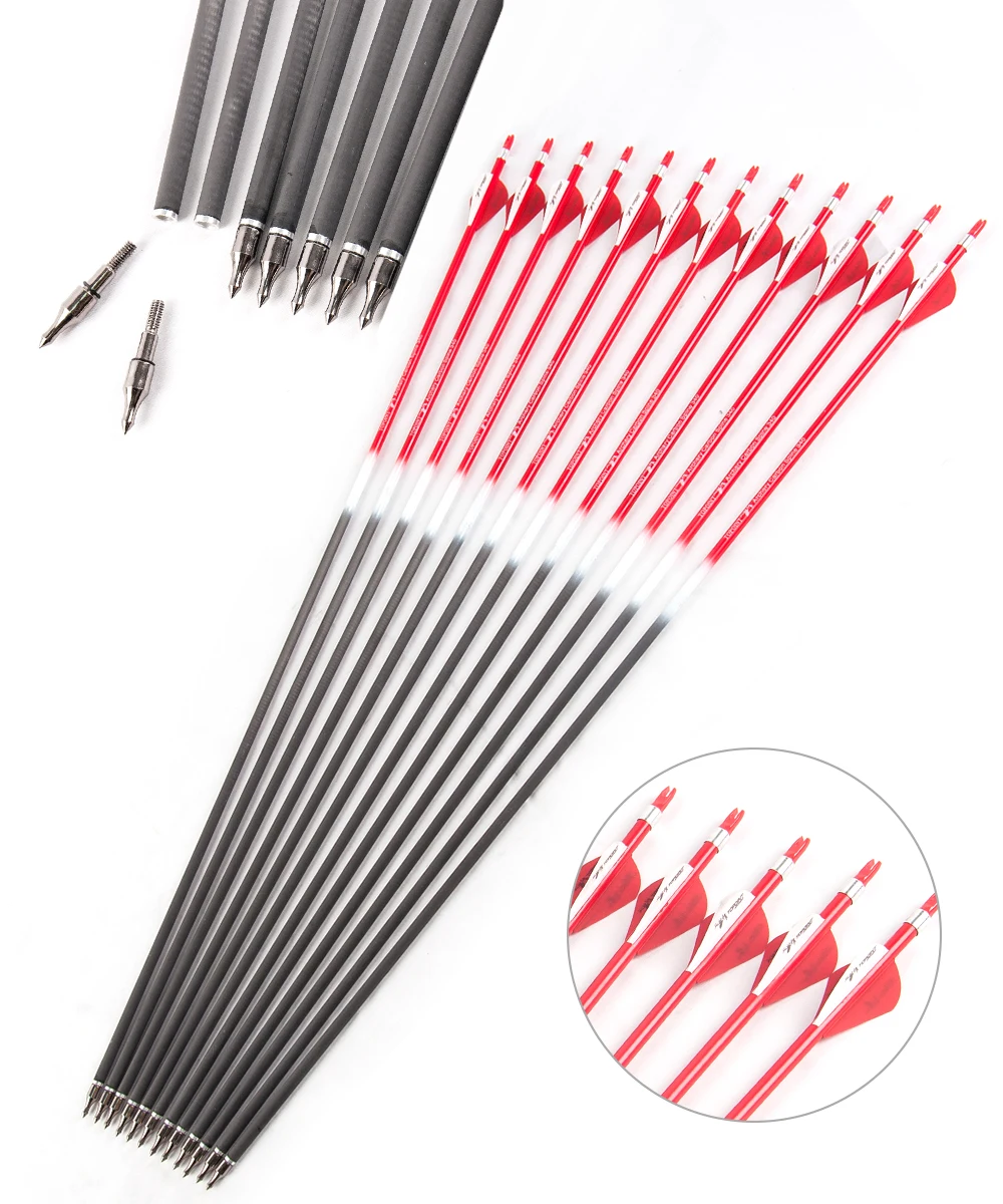 Стрельба из лука TOPOINT наружный стержень 340 чистого карбона 30 дюймов съемные