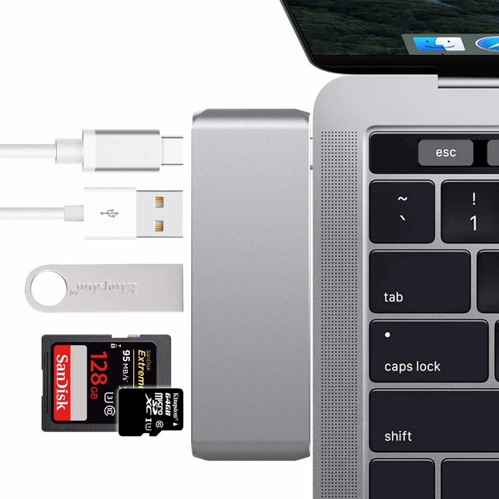 USB C 3 1 док ключ Thunderbolt адаптер с 0 SD TF кардридер Тип PD зарядный порт Combo для Macbook