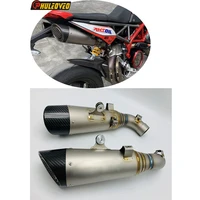 titanium alloy for ducati hypermotard 950 2018 2020 motorcycle exhaust muffler link pipe for ducati hypermotard 950 exhasut pipe