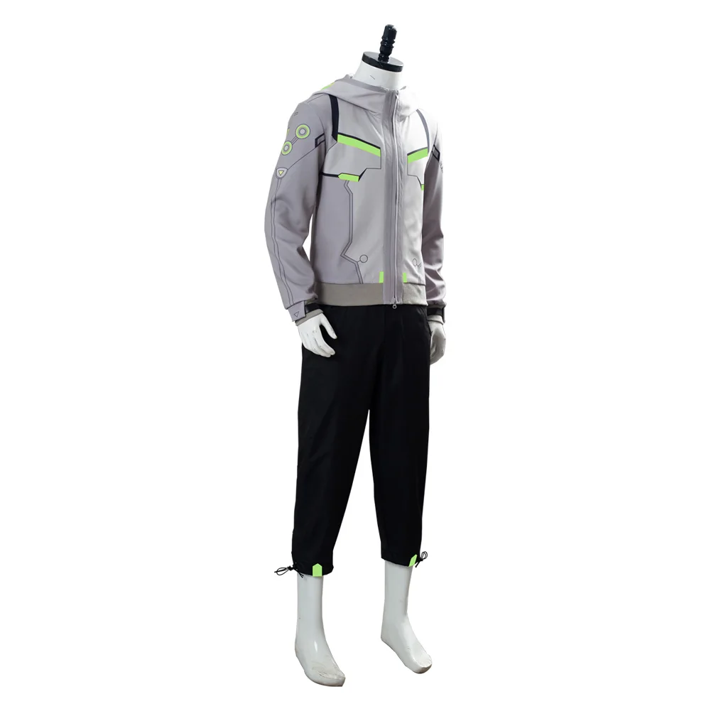 OW 2 Cosplay Shimada Genji Costume Uniform Hoodie Daily Wear Suit Halloween Carnival | Тематическая одежда и униформа