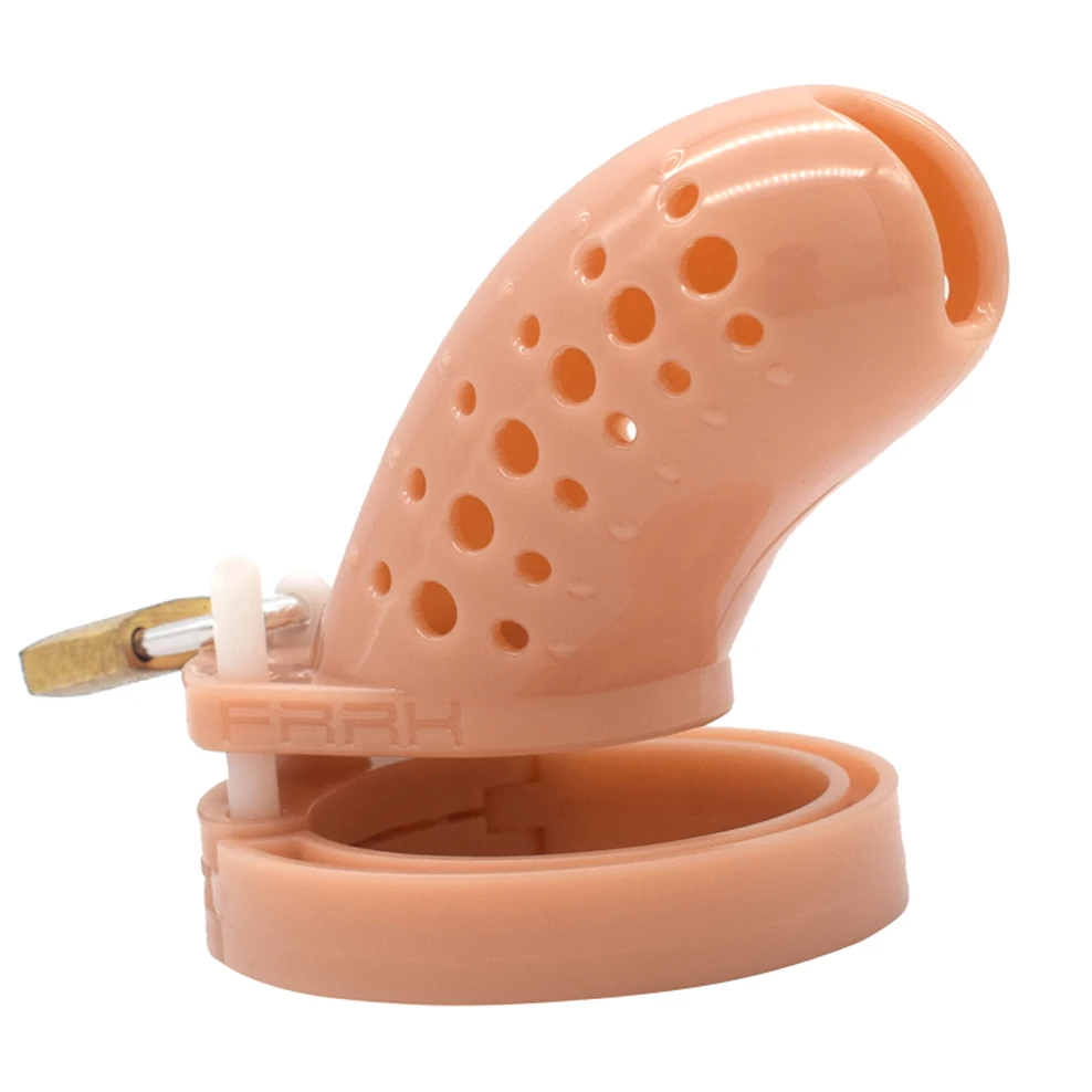 Пористая клетка для пениса с кольцами 5 размеров пластиковое мужское устройство