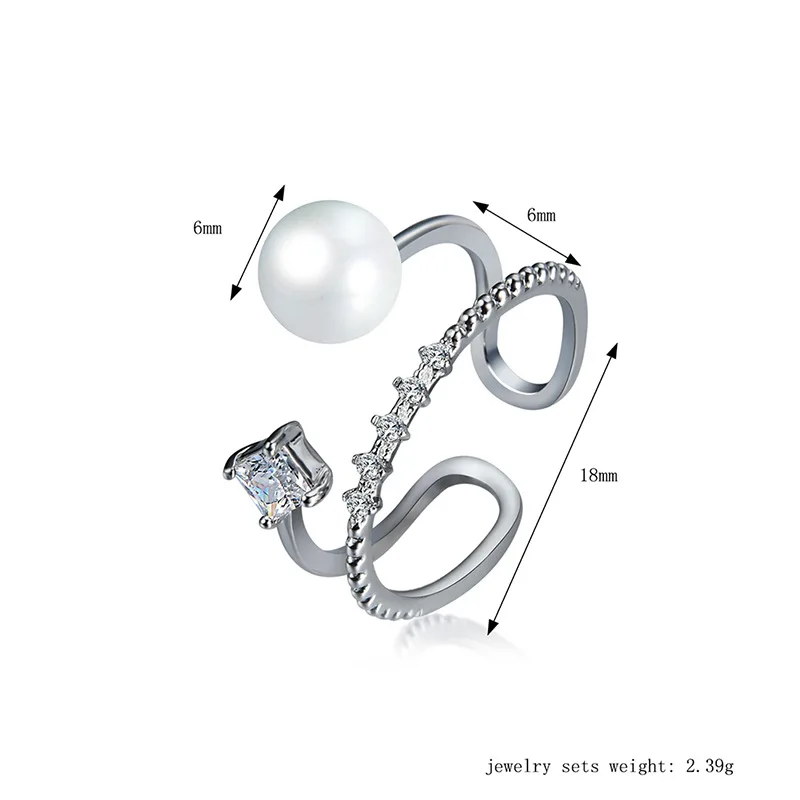 NJ2019 новые модные ювелирные изделия из жемчуга роскошные кольца настоящее
