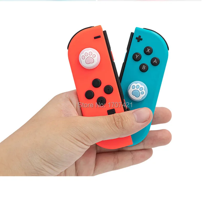 4 шт. силиконовые аналоговые ручки для большого пальца Joy Con колпачки с