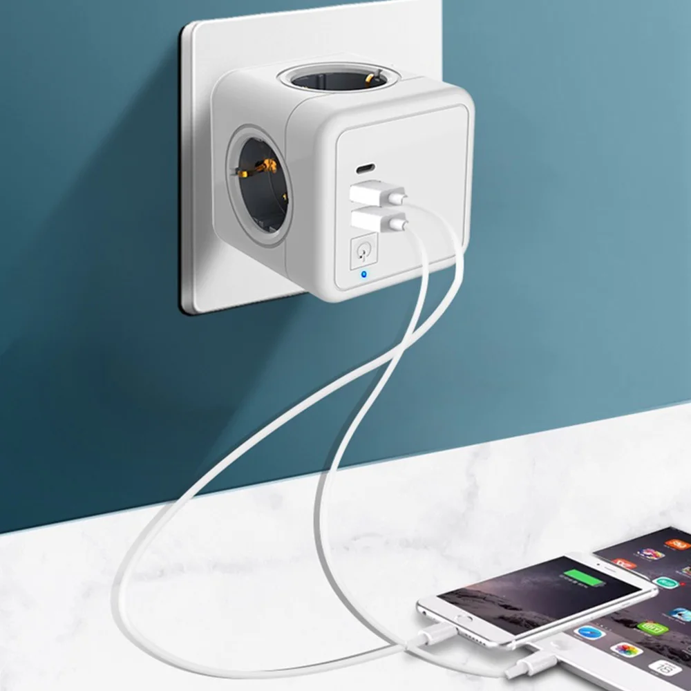 Блок питания с 2 USB портами удлинитель для умного дома|Электрические вилки| |