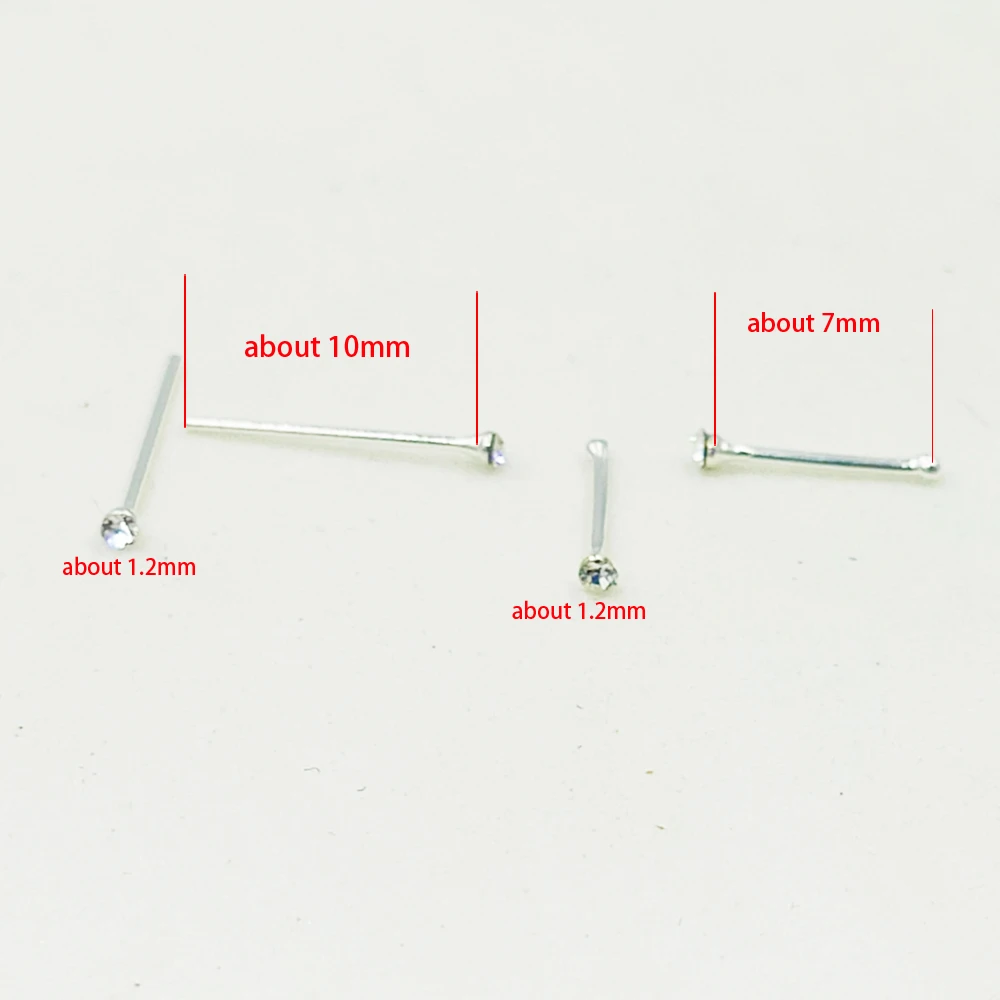 Серьги-гвоздики для пирсинга носа 1 2 мм | Украшения и аксессуары