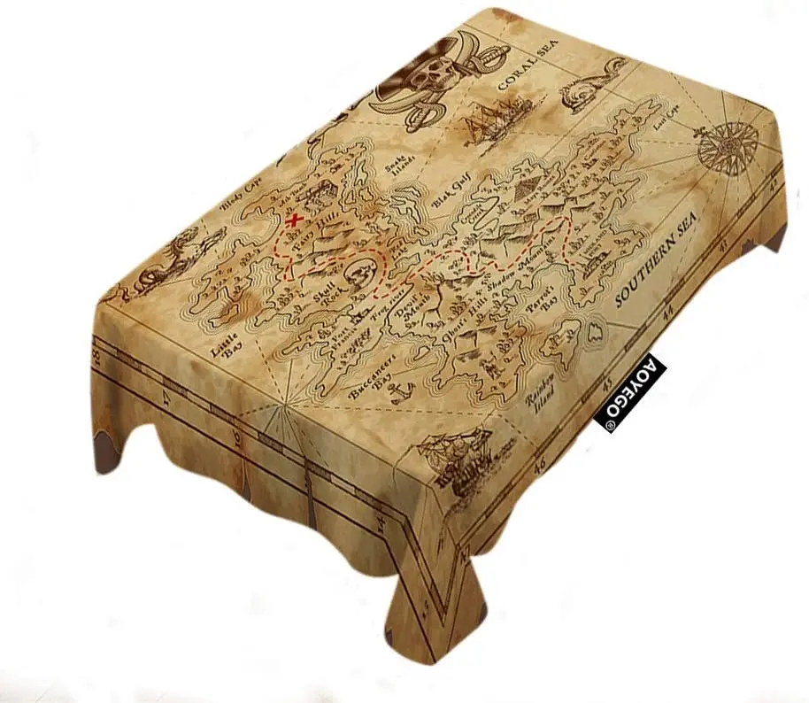 Сокровище пиратский череп разрушенный старый пергамент остров Приключения