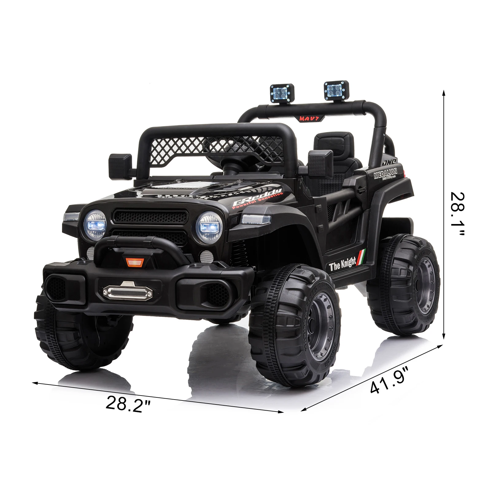 

BBH 3 Speed Children Indoor/Outdoor Off-Road Vehicle 12V Dual Drive Kids Ride On Car RC Car Kids Driving Car For Rider Ages 3-6