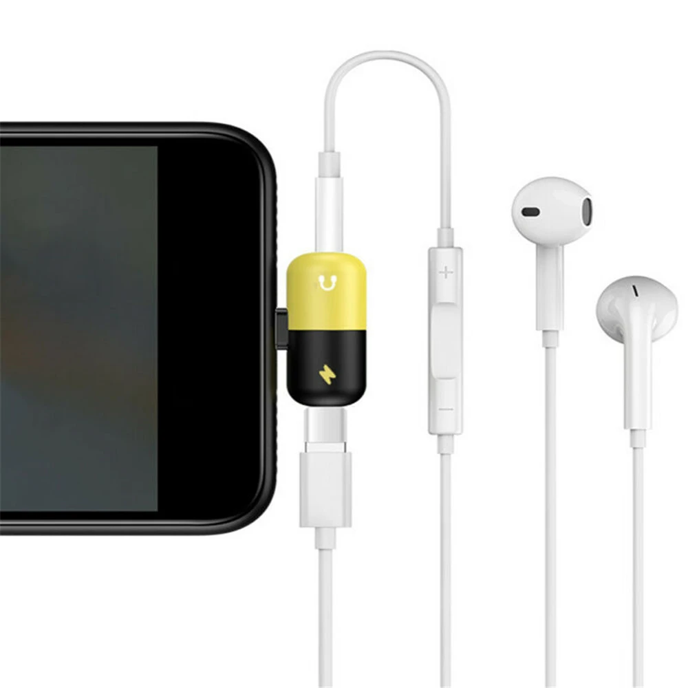 

Type-C to 3.5mm and charger 2-in-1 headset AUX audio jack USB-C cable adapter