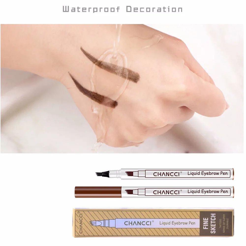 1 шт. микроблейдинг карандаш для бровей водонепроницаемый вилка кончик